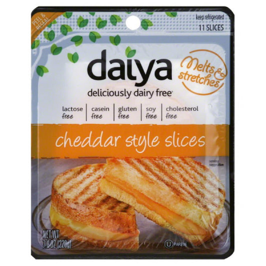 Daiya Deliciously Dairy Free Cheddar Style Slices, 7.8 Oz (Pack of 8)