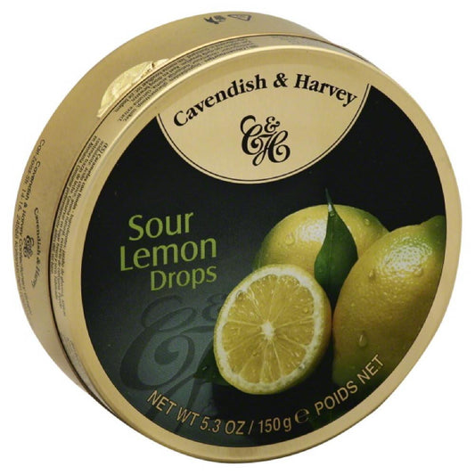 Cavendish & Harvey Sour Lemon Drops, 5.3 Oz (Pack of 12)