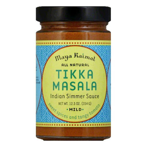 Maya Kaimal Mild Tikka Masala Indian Simmer Sauce, 12.5 Oz (Pack of 6)