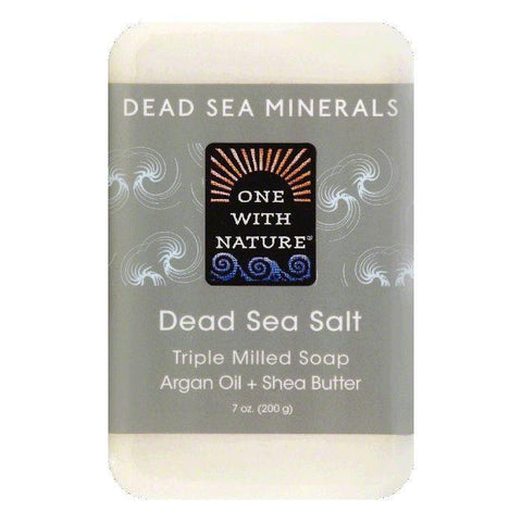 One With Nature Dead Sea Salt Triple Milled Soap, 7 OZ (Pack of 3)