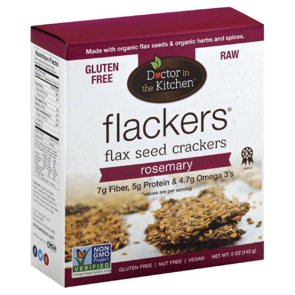 Doctor In The Kitchen Rosemary Flax Seed Crackers, 5 Oz (Pack of 6)