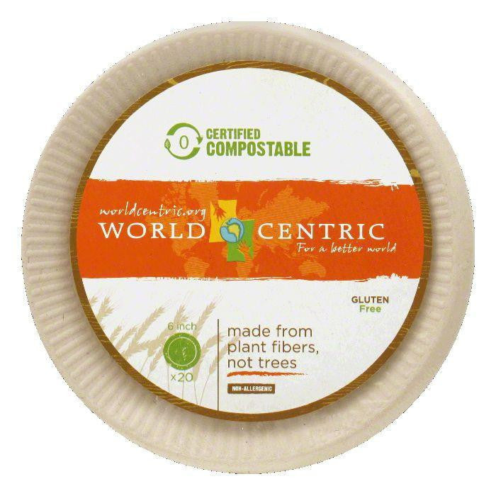 World Centric 6 Inch Compostable Plates, 20 PC (Pack of 12)