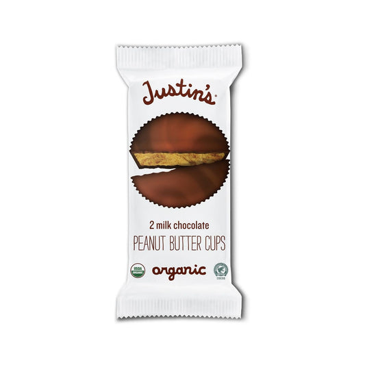 Justin's Milk Chocolate Organic Peanut Butter Cups, 1.4 Oz (Pack of 12)