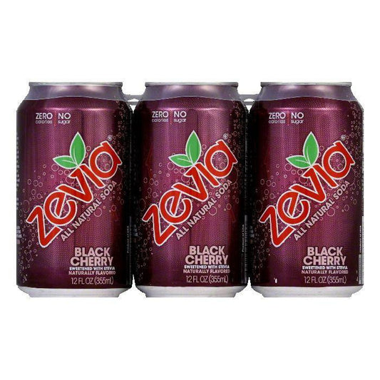 Zevia Natural Zero Calorie Black Cherry, 72 FO (Pack of 4)