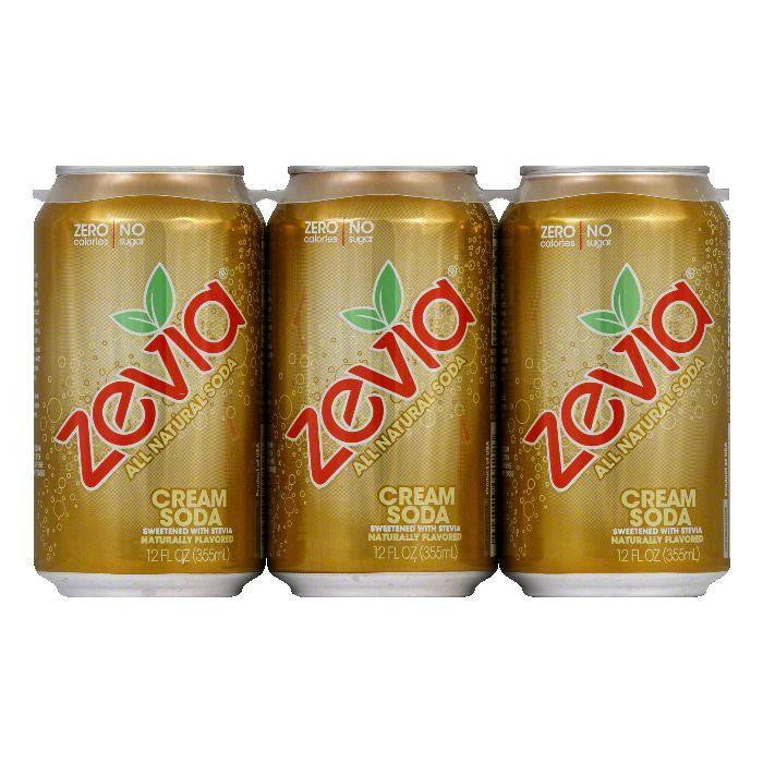 Zevia Cream Soda Soda, 12 OZ (Pack of 4)