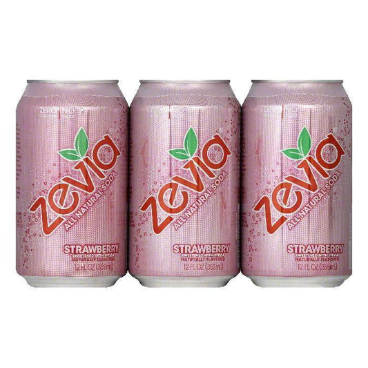 Zevia Strawberry All Natural Soda, 72 FO (Pack of 4)