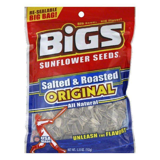 Bigs Salted and Roasted Sunflower Seeds, 5.35 OZ (Pack of 8)