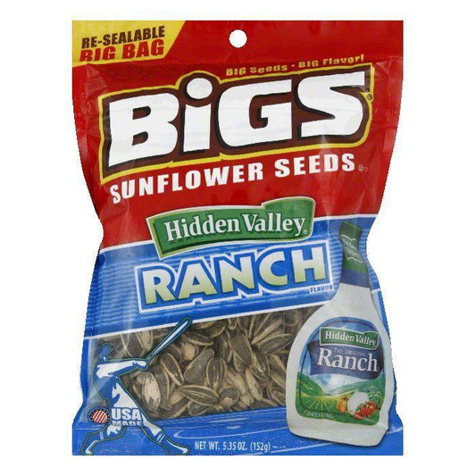 Bigs Zesty Ranch Sunflower Seeds, 5.35 OZ (Pack of 8)