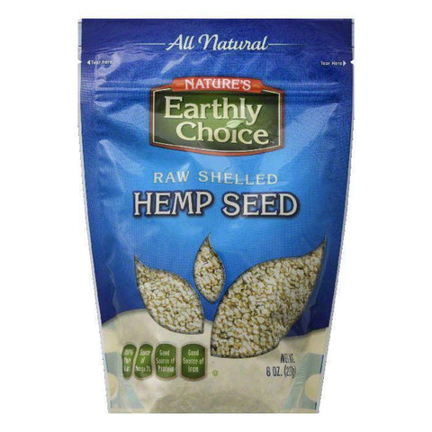 Earthly Choice Raw Shelled Hemp Seed, 8 Oz (Pack of 6)
