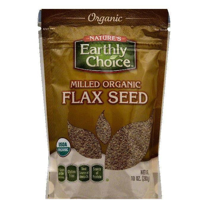 Natures Earthly Choice Milled Organic Flax Seed, 10 OZ (Pack of 6)
