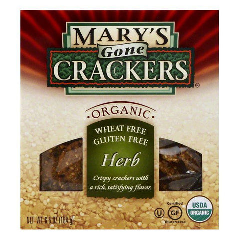 Mary's Gone Crackers Gluten Free Herb, 6.5 OZ (Pack of 6)
