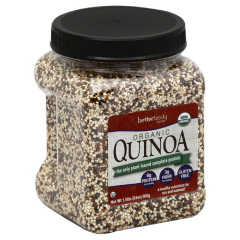 BetterBody Foods Organic Quinoa, 1.5 Lb (Pack of 6)