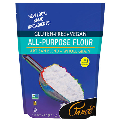 Pamelas Flour Gluten Free Artisan Blend, 4 LB (Pack of 3)