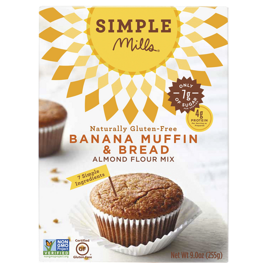 Simple Mills Banana Muffin Mix, 9.0 OZ (Pack of 6)