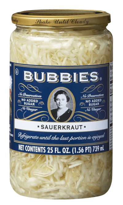 Bubbies Sauerkraut, 25 OZ (Pack of 6)