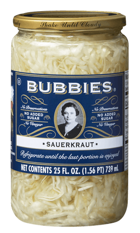Bubbies Sauerkraut, 25 OZ (Pack of 6)