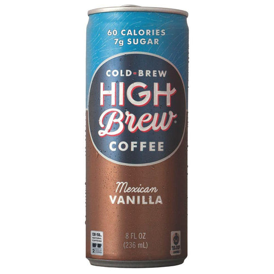 High Brew Mexican Vanilla Cold Brew Coffee, 8 OZ (Pack of 12)