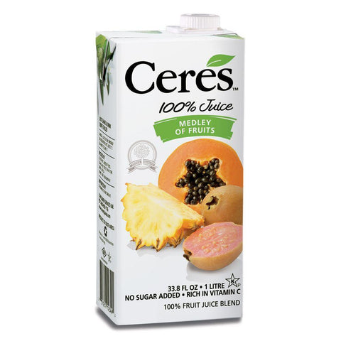 Ceres Medley of Fruits 100% Juice, 33.8 Oz (Pack of 12)