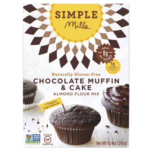 Simple Mills Chocolate Muffin & Cake Mix, 10.4 OZ (Pack of 6)