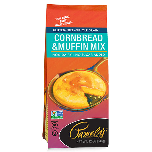 Pamelas Cornbread & Muffin Mix, 12 OZ (Pack of 6)