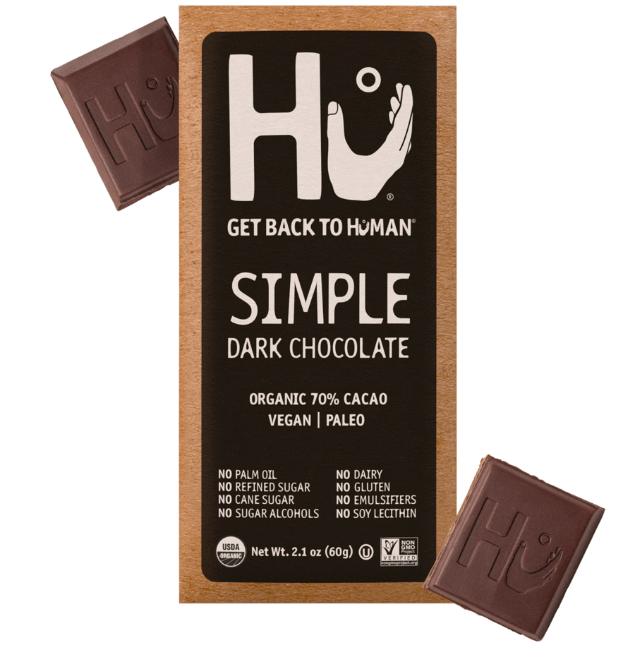 HU Simple Dark Chocolate Bar, 2.10 OZ (Pack of 12)