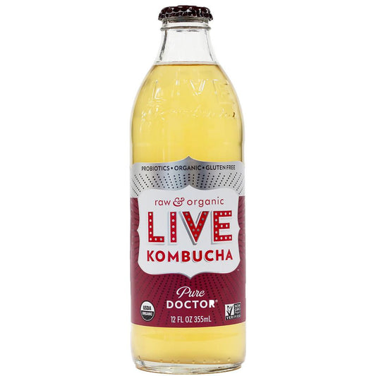 Live Beverage Pure Doctor Kombucha, 12 Oz (Pack of 8)