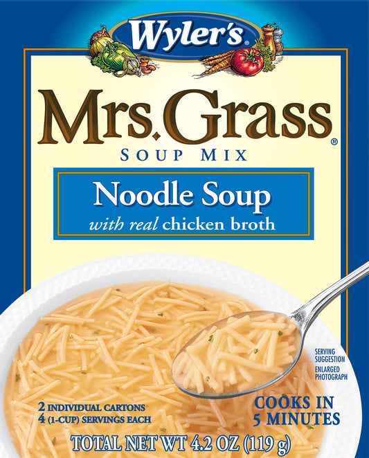 Mrs. Grass Noodle Soup Mix with Real Chicken Broth, 5 Oz (Pack of 12)
