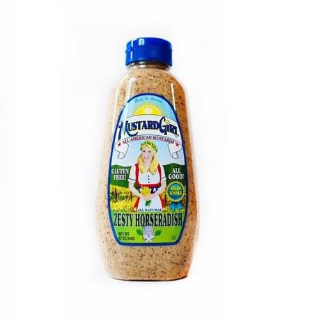 Mustard Girl Gluten Free Zesty Horseradish, 12 OZ (Pack of 12)