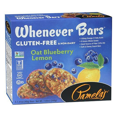 Pamelas Oat Blueberry Lemon Whenever Bars, 7.05 Oz (Pack of 6)