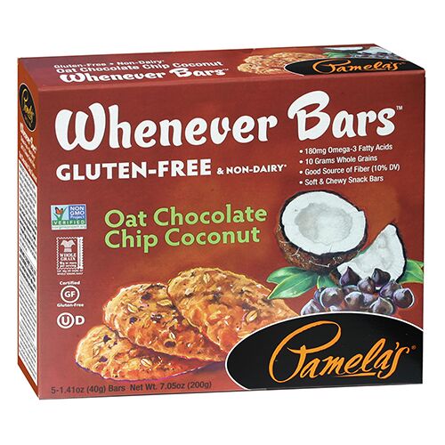Pamelas Oat Chocolate Chip Coconut Whenever Bars, 7.05 Oz (Pack of 6)