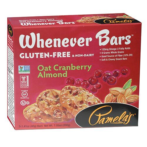Pamelas Oat Cranberry Almond Whenever Bars, 7.05 Oz (Pack of 6)