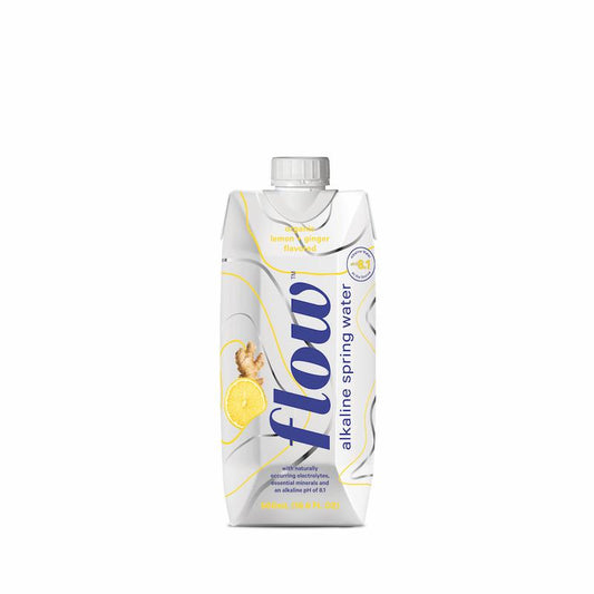 Flow Water Lemon + Ginger, 16.40OZ (Pack of 12)