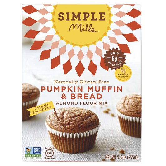 Simple Mills Pumpkin Muffin & Bread Mix, 9.0 OZ (Pack of 6)