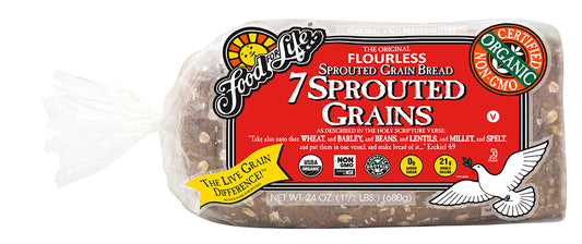 Food For Life Organic 7-Sprouted Whole Grain Bread, 24 Oz (Pack of 6)