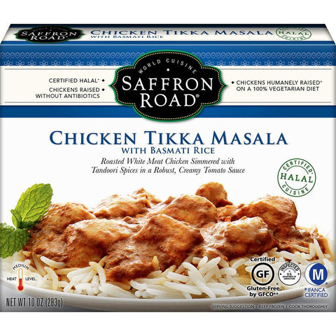 Saffron Road Chicken Tikka Masala with Basmati Rice, 10 Oz (Pack of 8)