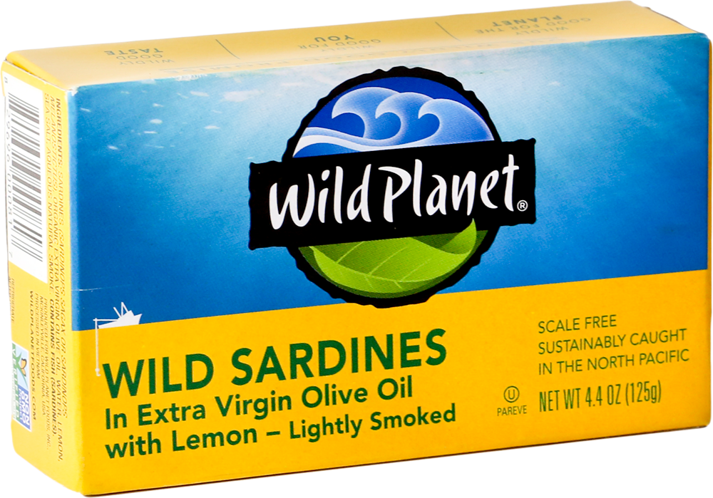 Wild Planet Wild Sardines in Extra Virgin Olive Oil with Lemon, 4.4 Oz (Pack of 12)