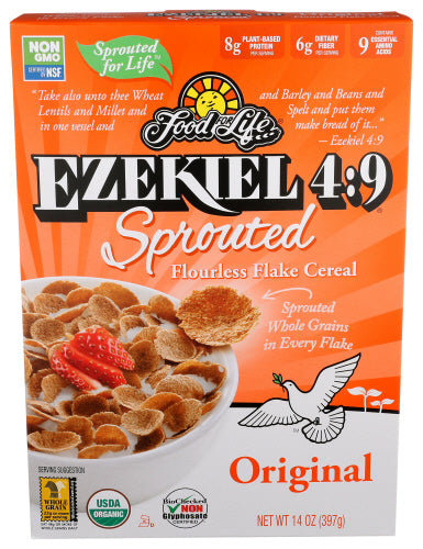 Food For Life Ezekiel 4:9 Sprouted Grain Flake Cereal, Original , 14 Oz (Pack of 6)