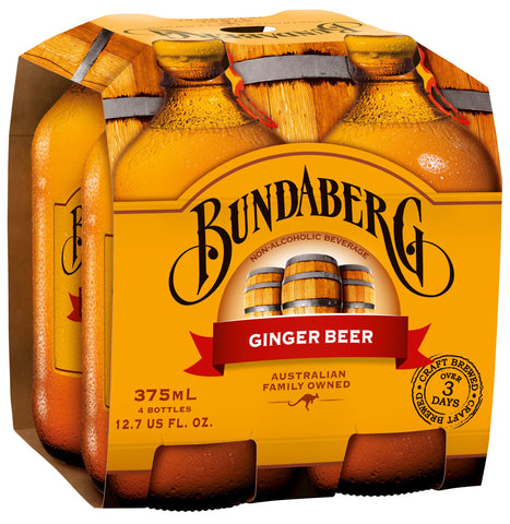 Bundaberg Ginger Beer, 375 Ml (Pack of 6)