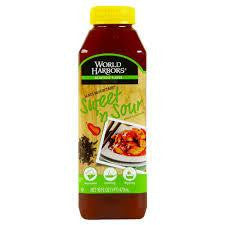 World Harbors Maui Mountain Sweet 'n Sour Sauce & Marinade 16 Oz Squeeze (Pack of 6)