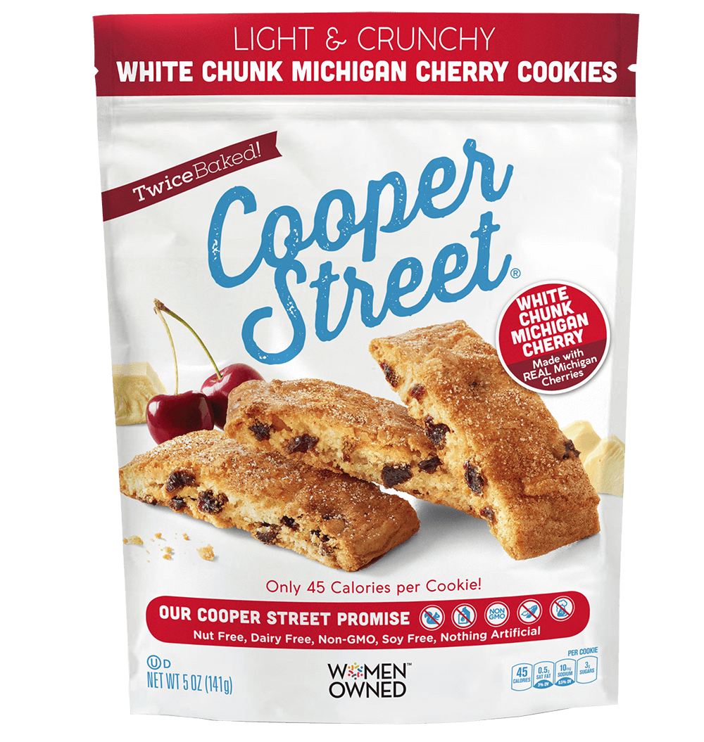 Cooper Street Light & Crunchy White Chunk Cherry Cookies, 5 OZ (Pack of 6)