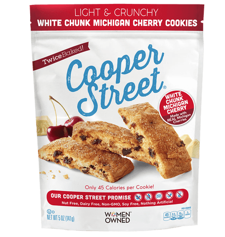 Cooper Street Light & Crunchy White Chunk Cherry Cookies, 5 OZ (Pack of 6)
