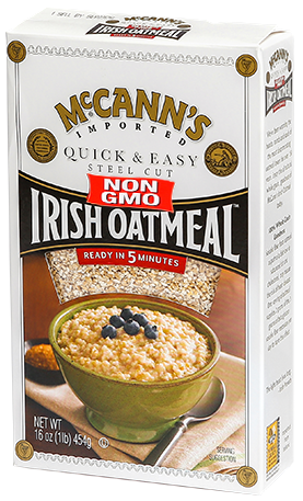 McCann's Quick and Easy Steel Cut Irish Oatmeal, 16 OZ (Pack of 12)