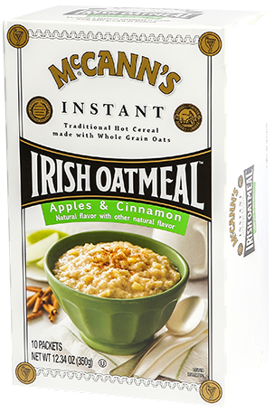 McCann's Instant Irish Oatmeal Apples & Cinnamon, 12.3 OZ (Pack of 12)