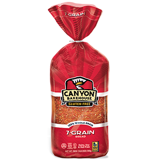 Canyon Bakehouse Gluten Free Whole Grain 7-Grain Bread, 18 Oz (Pack of 6)