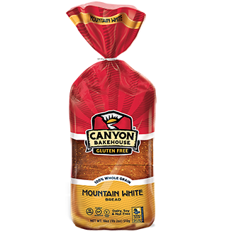 Canyon Bakehouse Gluten Free Whole Grain Mountain White Bread, 18 Oz (Pack of 6)