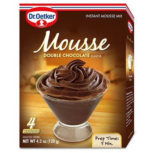 Dr. Oetker Double Chocolate Flavor Instant Mousse Mix, 4.2 Oz (Pack of 12)