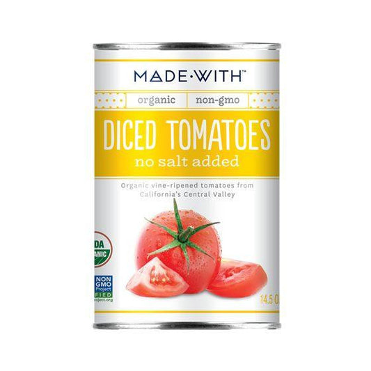 Made With Diced Tomatoes No Salt Added, 14.5 Oz (Pack of 12)
