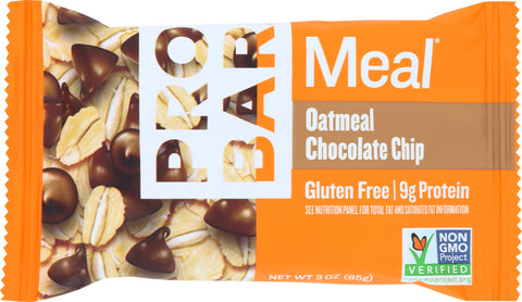 Probar Oatmeal Chocolate Chip Meal Replacement Bar, 3 OZ (Pack of 12)