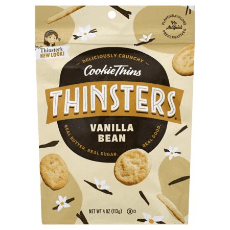 Mrs Thinsters Vanilla Bean Cookie Thins, 4 OZ (Pack of 12)